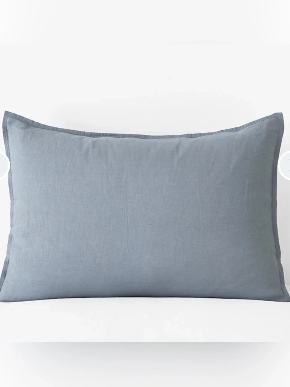 The Company Store Legends Hotel  Washed Linen Solid King Sham Dusty Blue